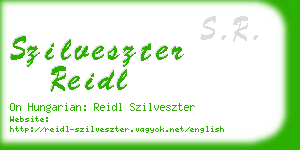 szilveszter reidl business card